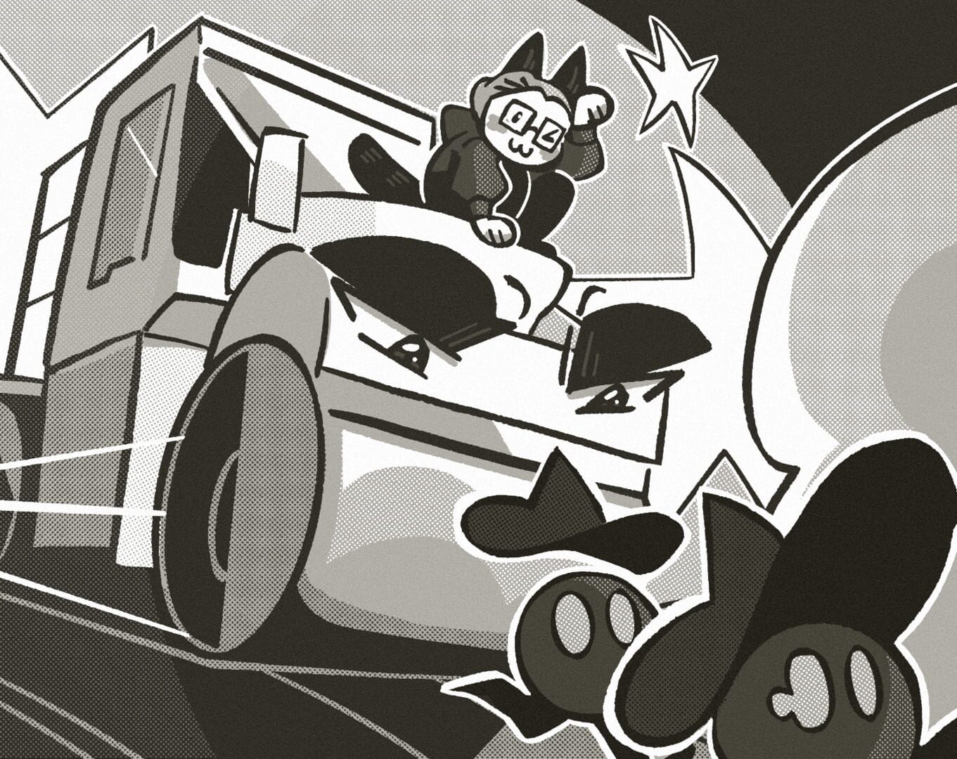 The Deadly Cursed Enjmin Steamroller in: The Bloody Killing on Wheel in the Atrium screenshot 1