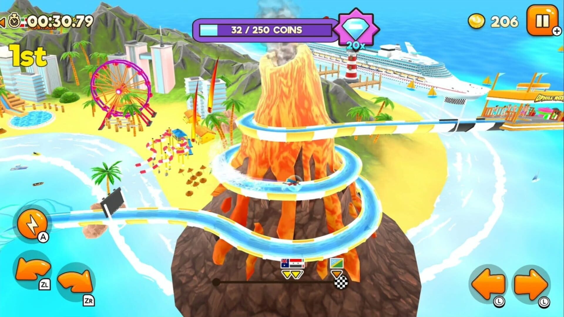 Uphill Rush Water Park Racing screenshot 1