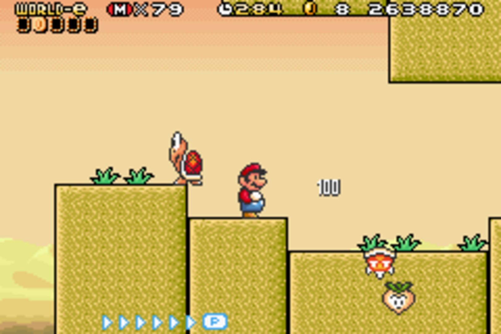 Super Mario Advance 4: Super Mario Bros. 3-e - Vegetable Volley screenshot 1