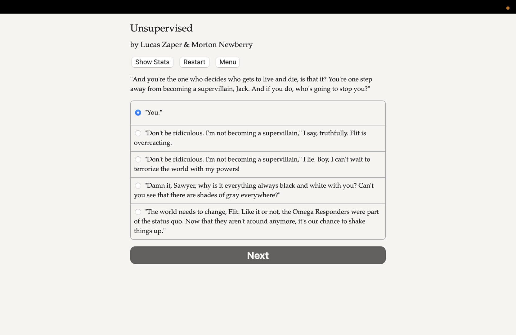 Unsupervised screenshot 1