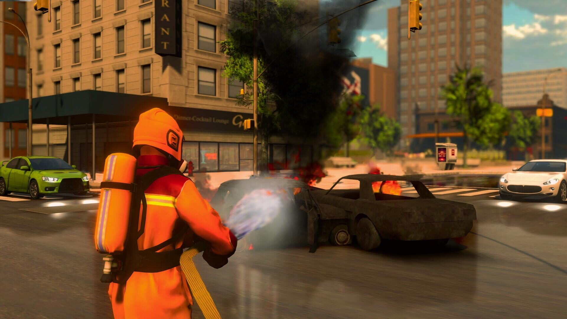 Firefighter Simulator 911: Car Fire Truck Driver screenshot 1