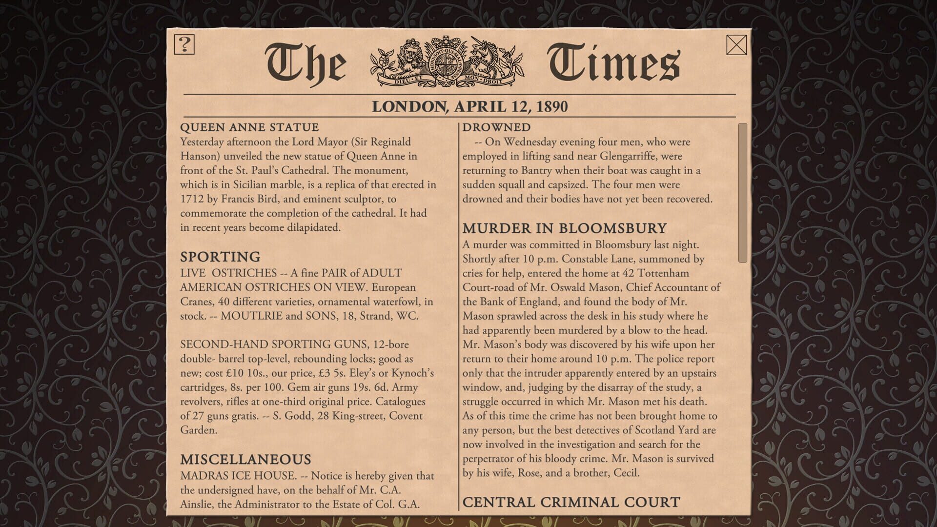 Sherlock Holmes Consulting Detective: The Case of Banker's Final Debt screenshot 1