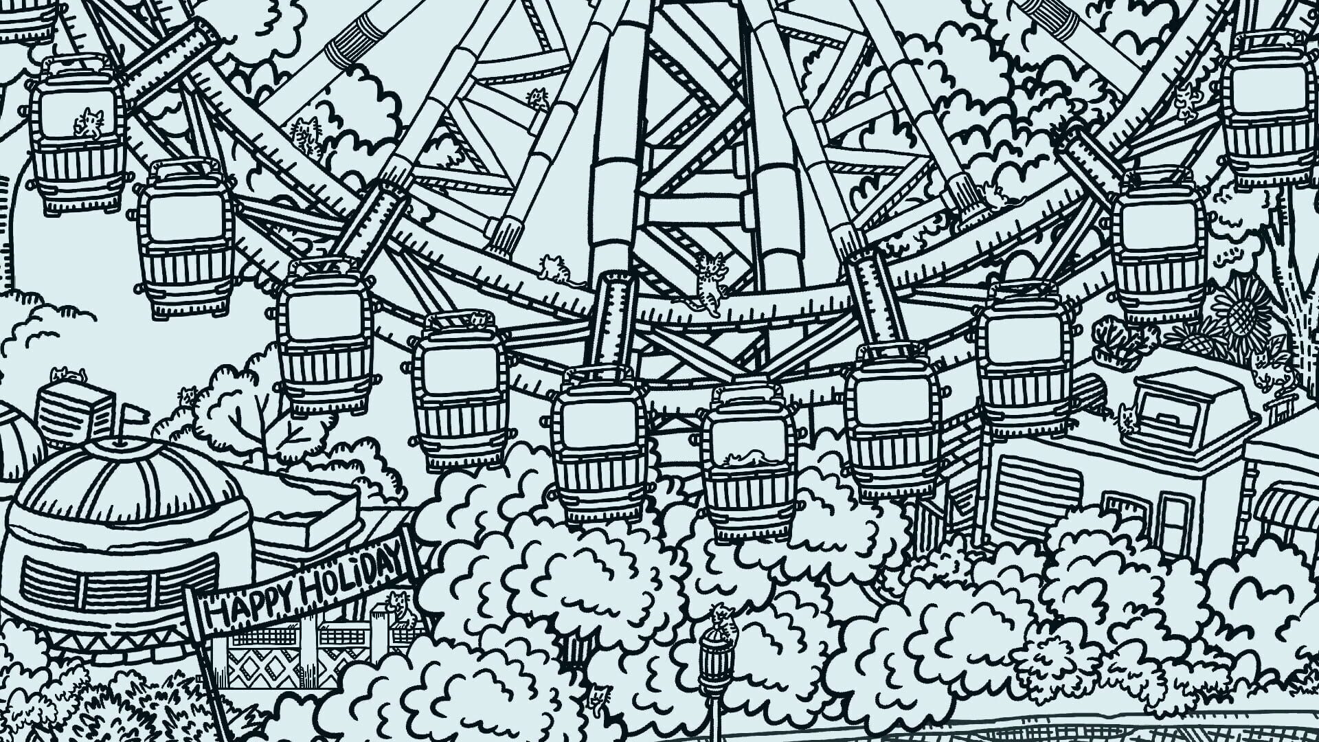 Hidden Cats In Amusement Park screenshot 1
