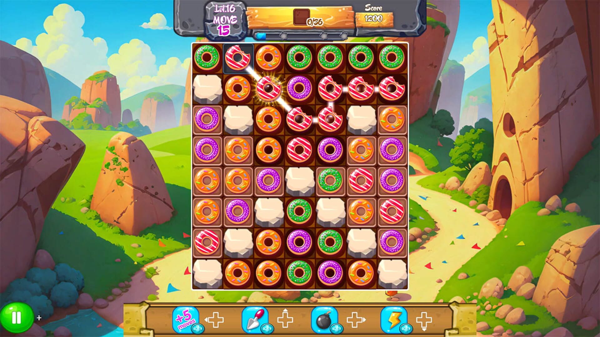 Magic Donut Adventure: Line Match 3 Puzzle screenshot 1