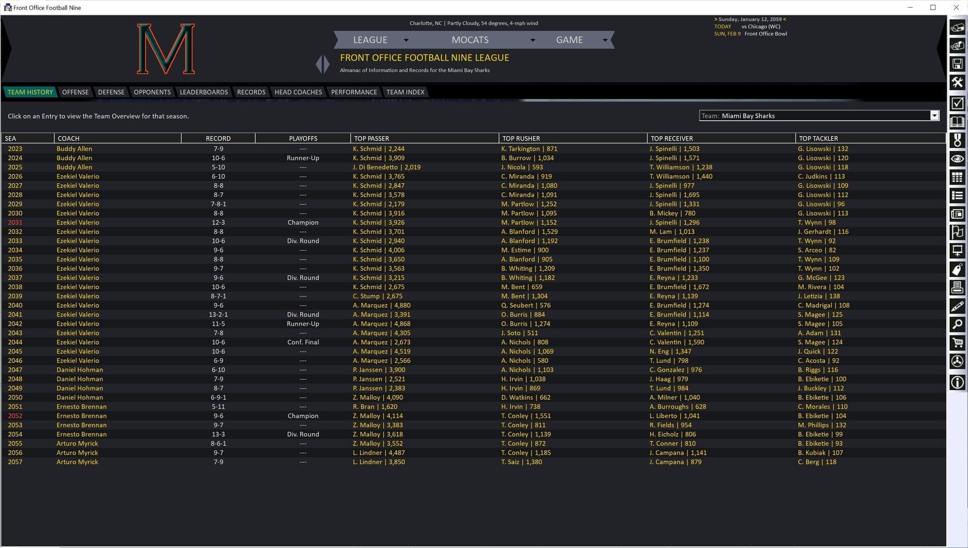 Front Office Football Nine screenshot 1