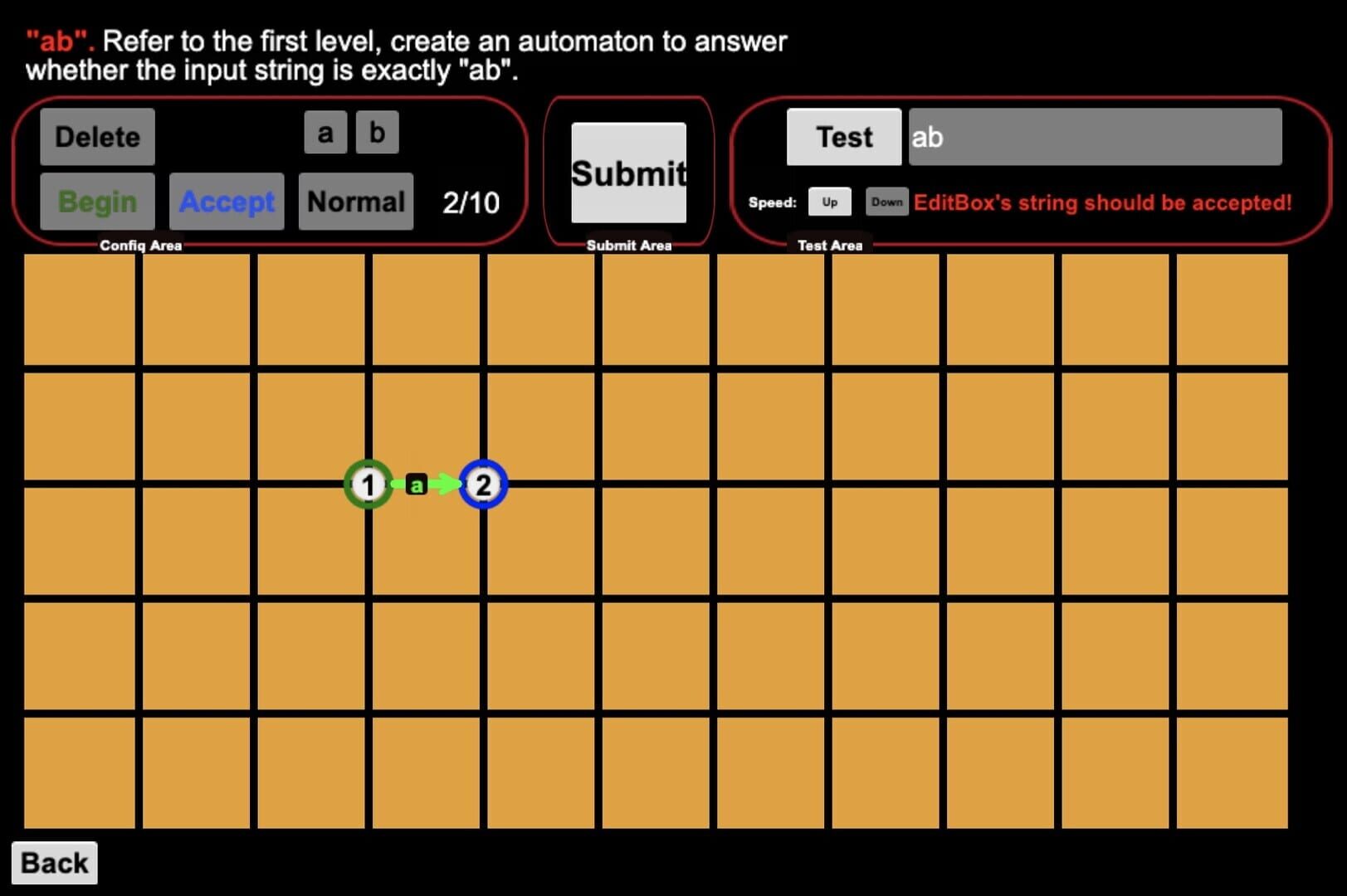 Finite State Automaton Challenges screenshot 1