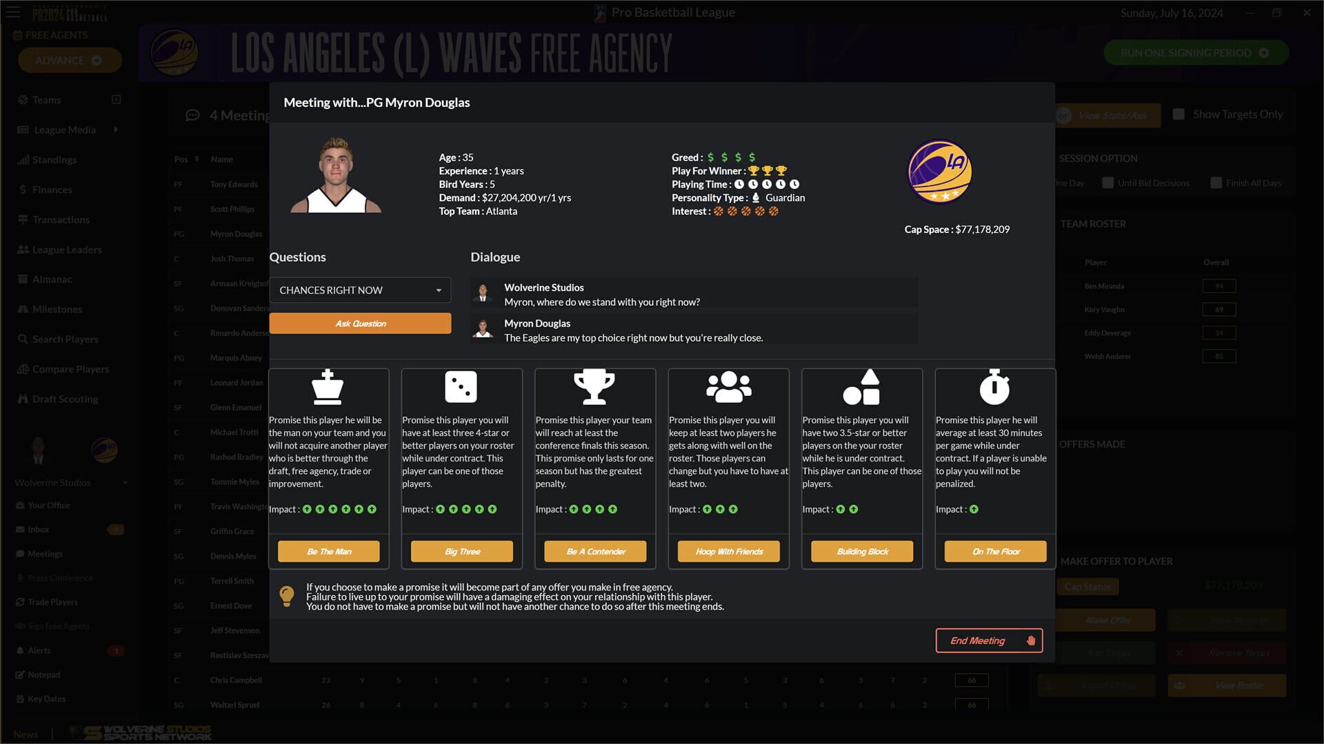 Draft Day Sports: Pro Basketball 2024 screenshot 1