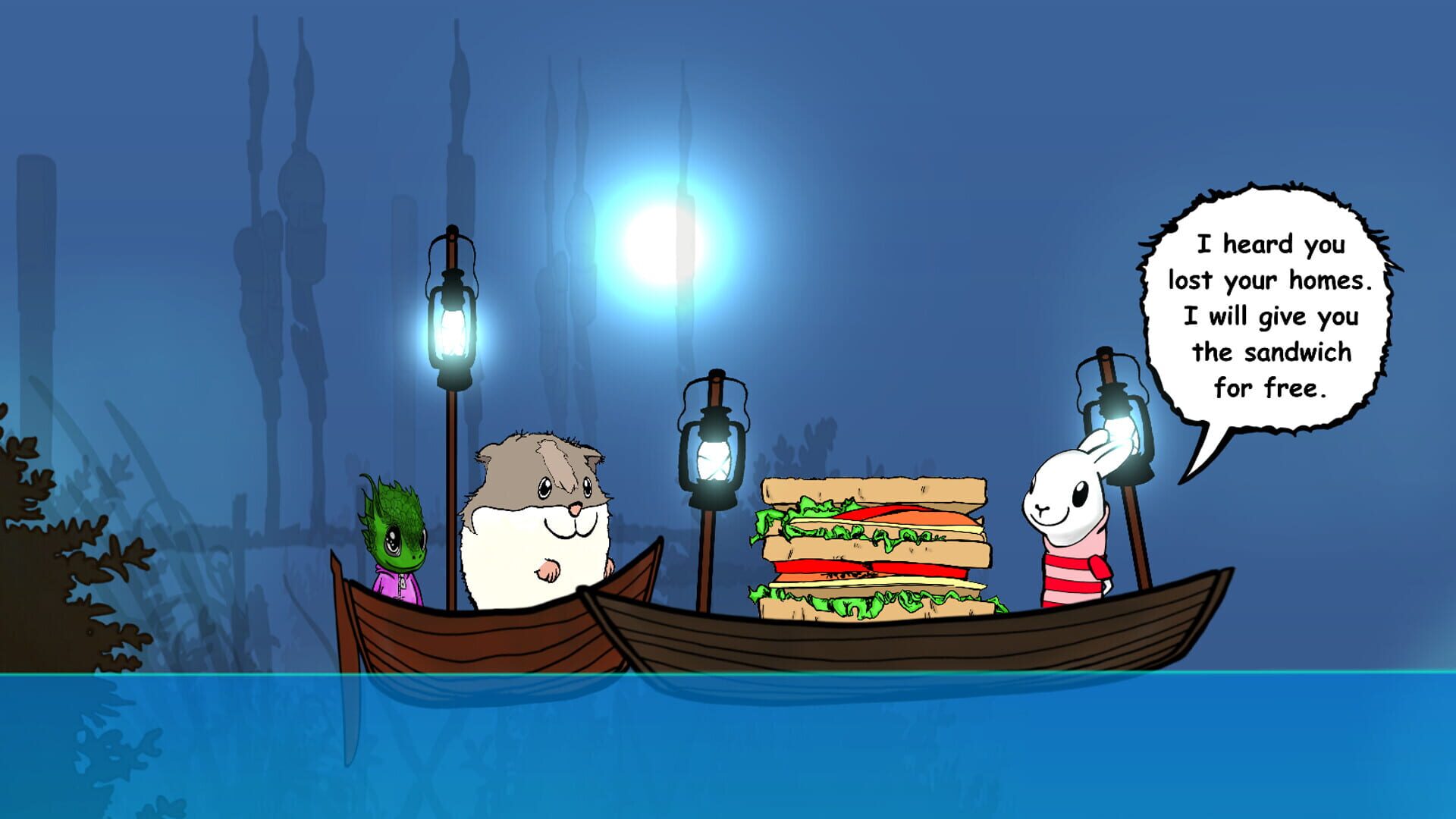 Visual novel for the kids: Lumi And Baby - Hamster And Baby Dragon screenshot 1