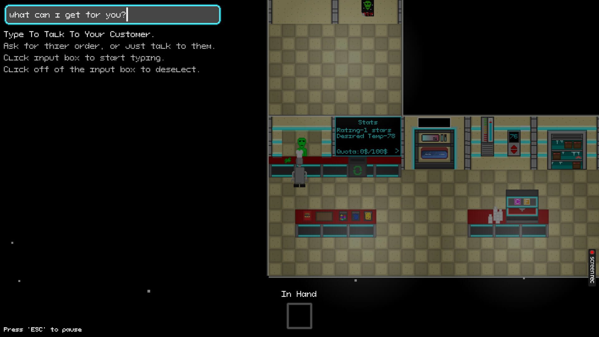 Alien Cafe screenshot 1