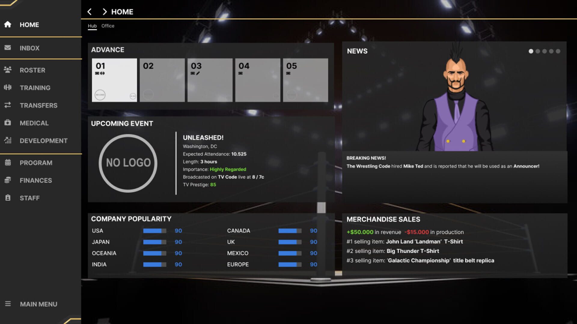 Wrestling Manager 2024 screenshot 1