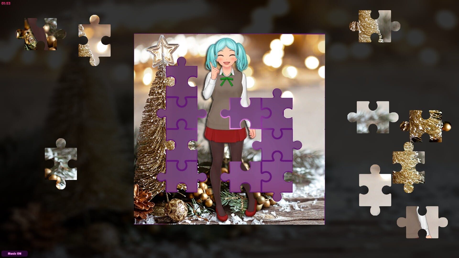 Anime Jigsaw Girls: Christmas screenshot 1
