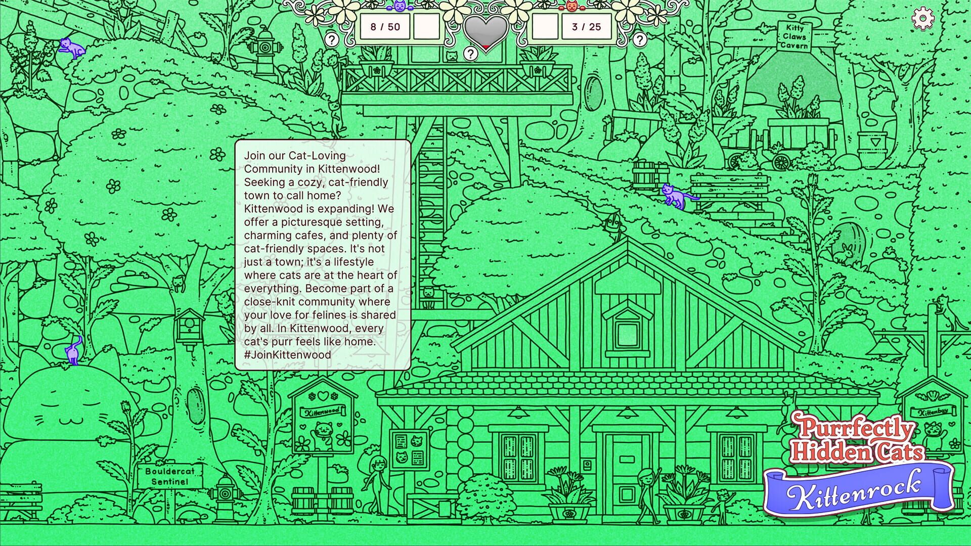 Kittenrock Cats - A Hidden Object Game screenshot 1