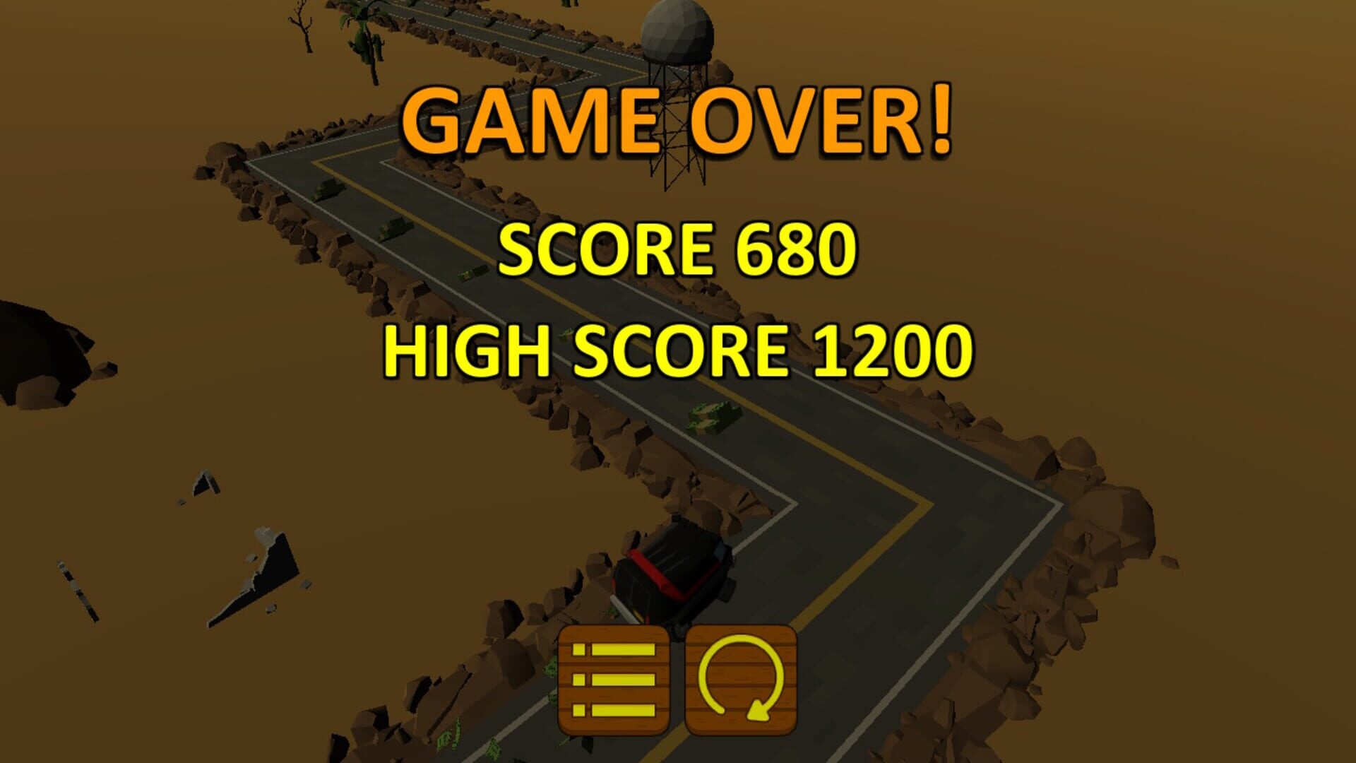 Highway Getaway: ZigZag Blocky Car screenshot 1