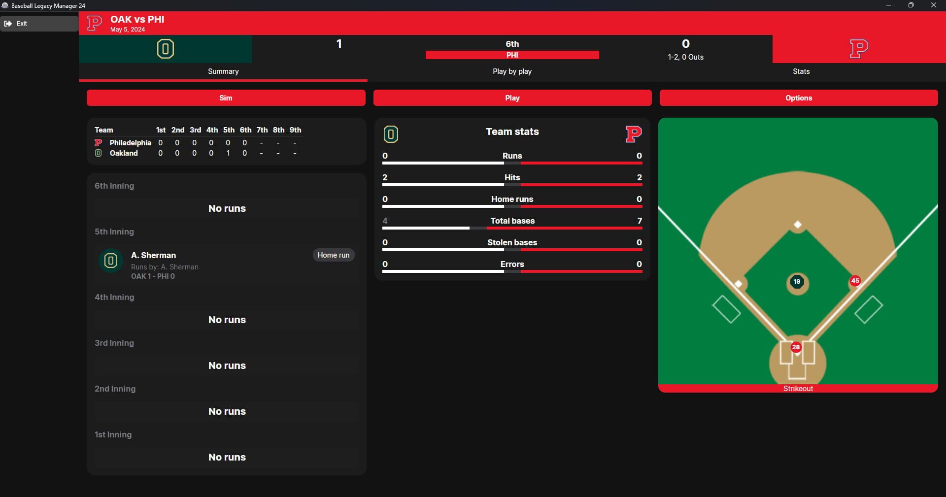 Baseball Legacy Manager 24 screenshot 1