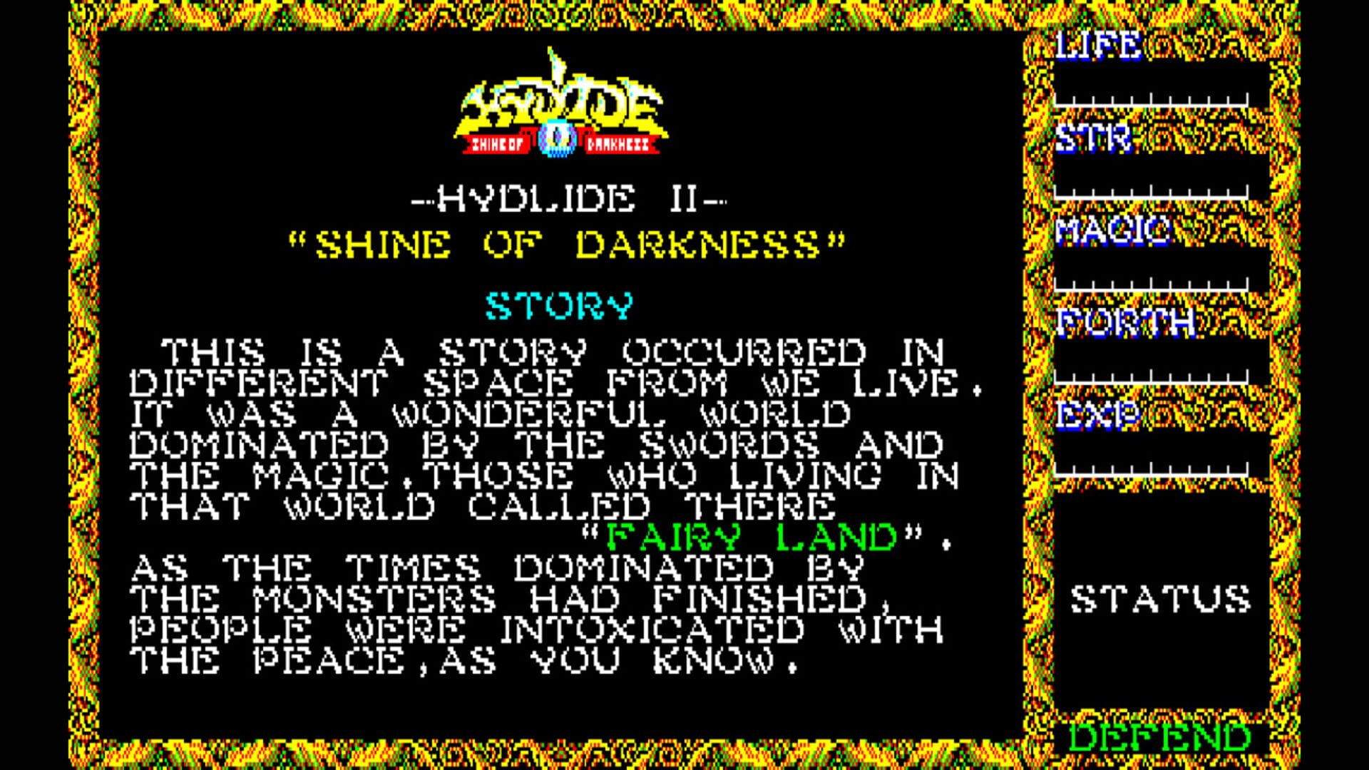 Eggconsole Hydlide II PC-8801 screenshot 1