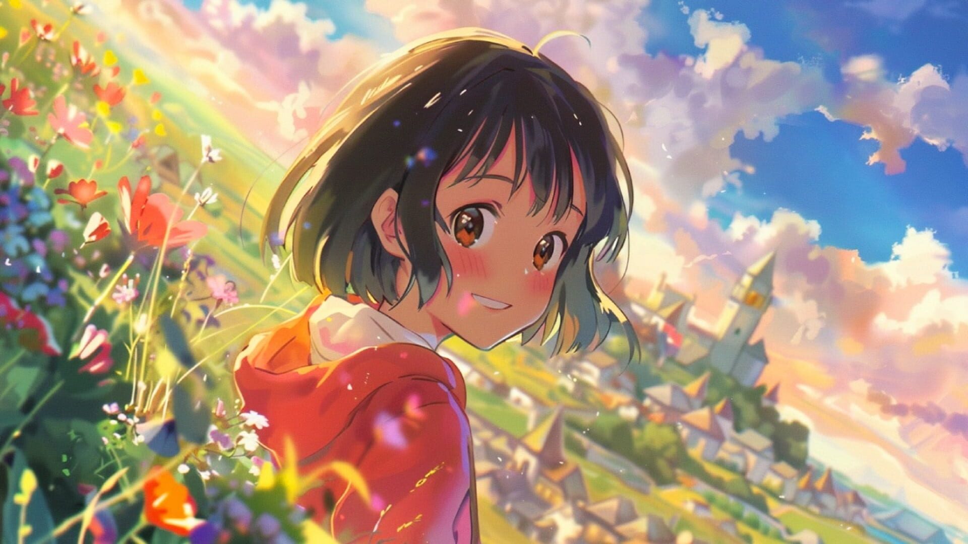 Rainbow Ascend: Anime Girls Go Up screenshot 1