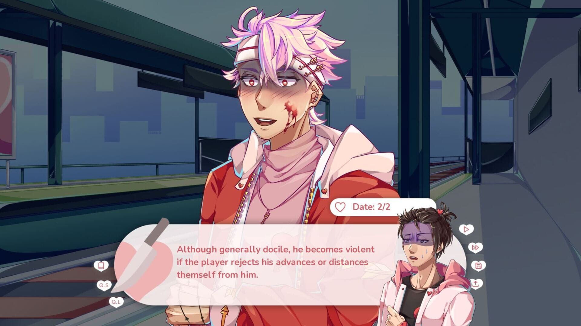 Stuck in a Yandere Visual Novel... HELP!! screenshot 1