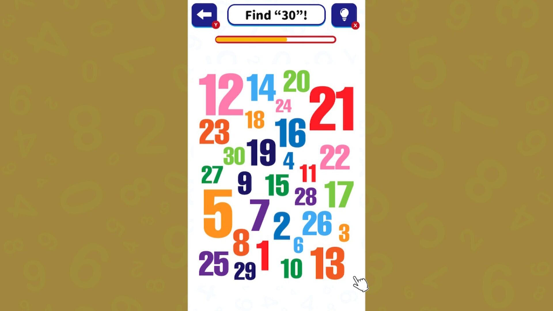 Brain Training!! Number Search screenshot 1