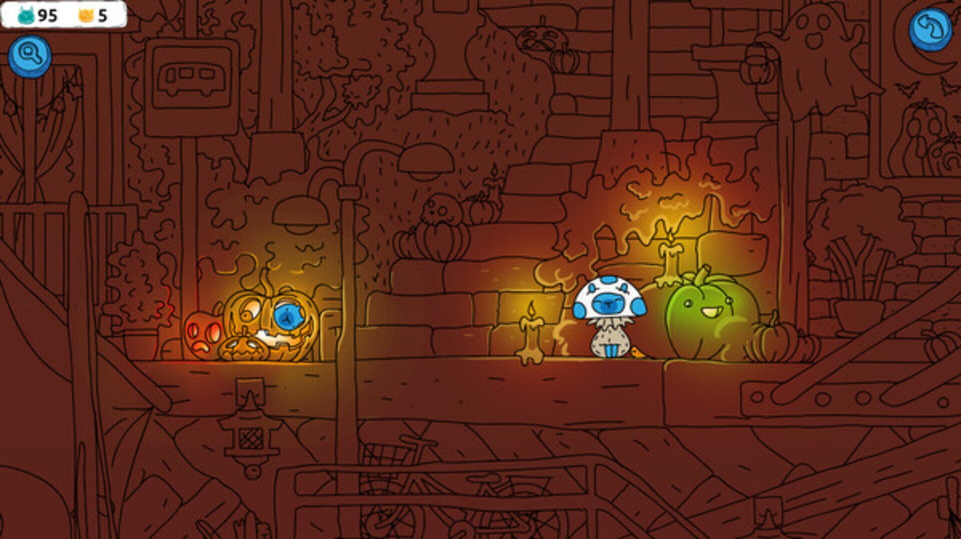 Hidden Capybaras with Orange and Pumpkins: Spooky Halloween Edition screenshot 1