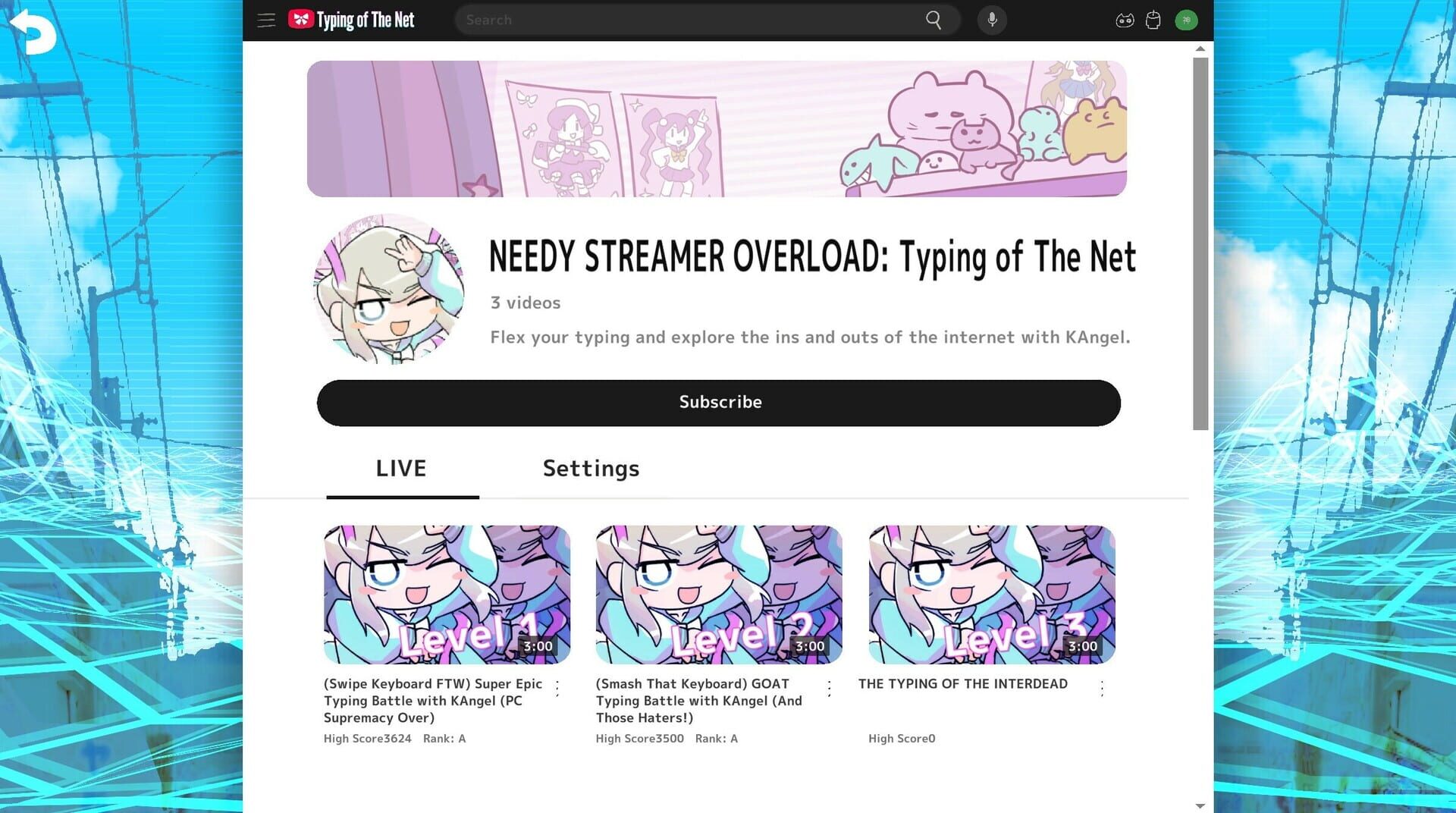 Needy Streamer Overload: Typing of The Net screenshot 1