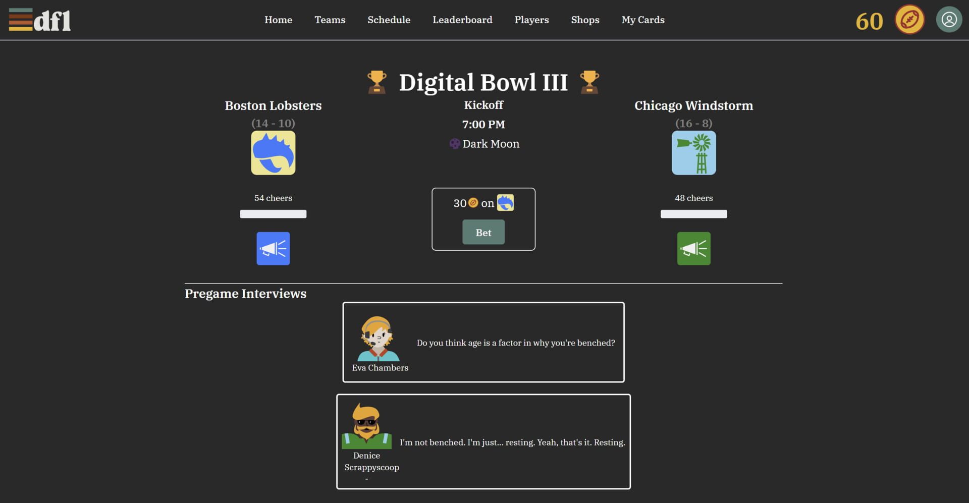 Digital Football League screenshot 1