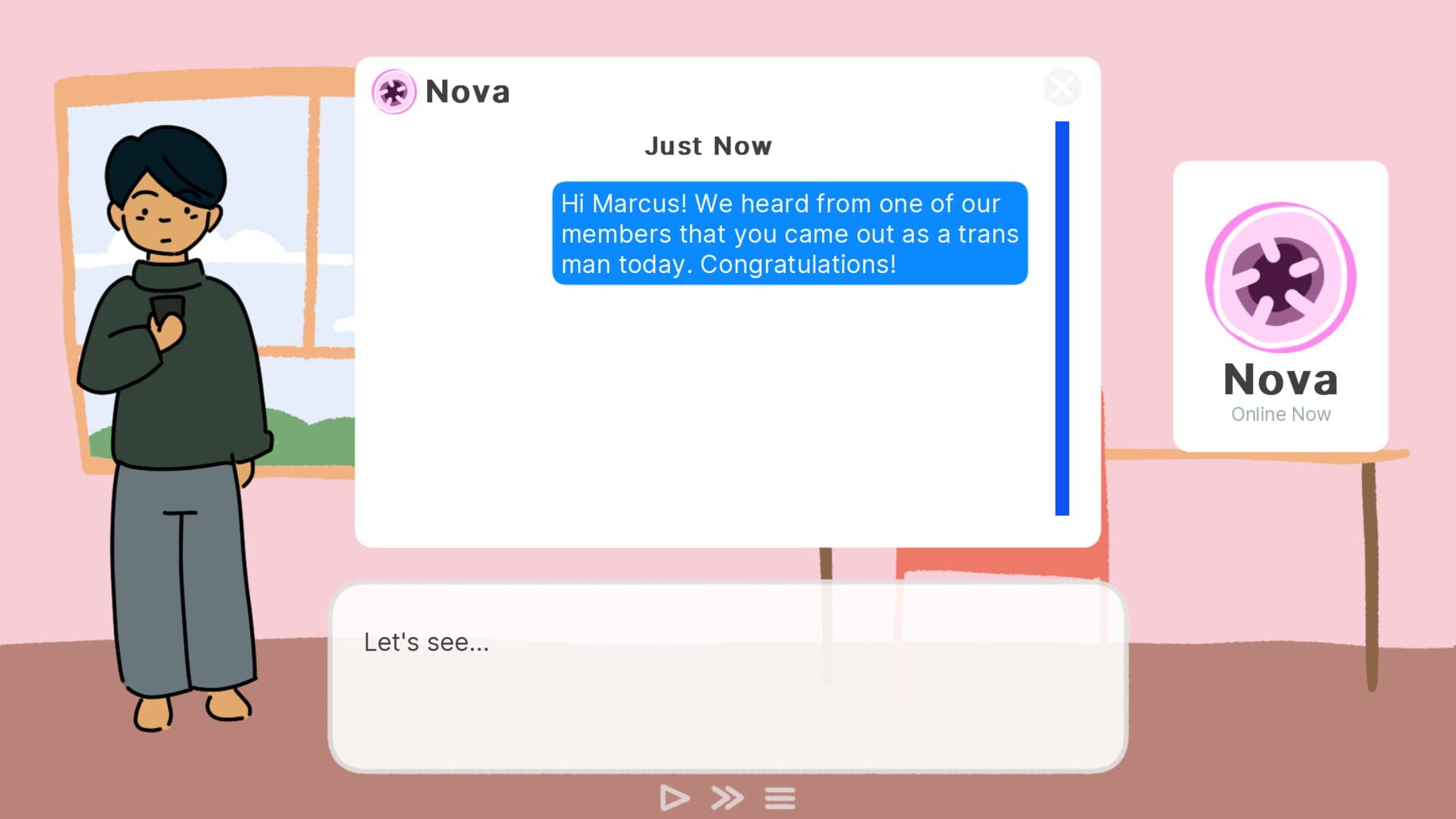 Marcus Comes Out Online screenshot 1