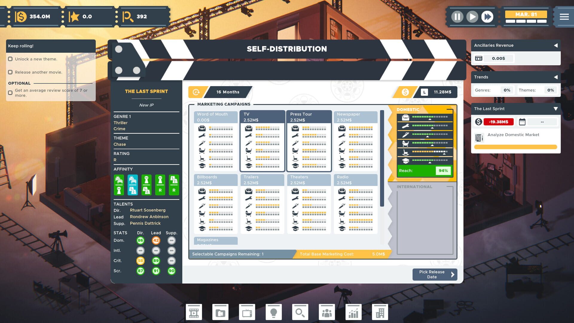 The Executive: Movie Industry Tycoon screenshot 1