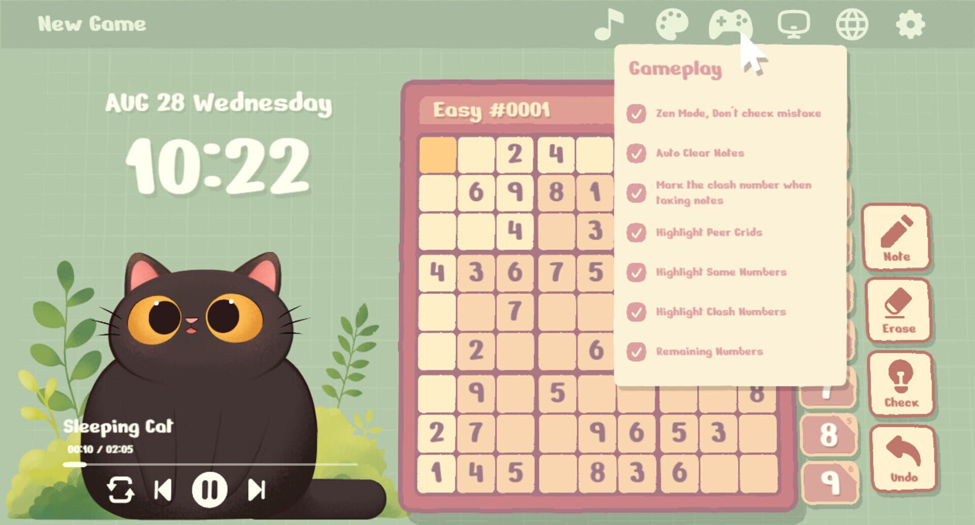 Cozy Sudoku screenshot 1