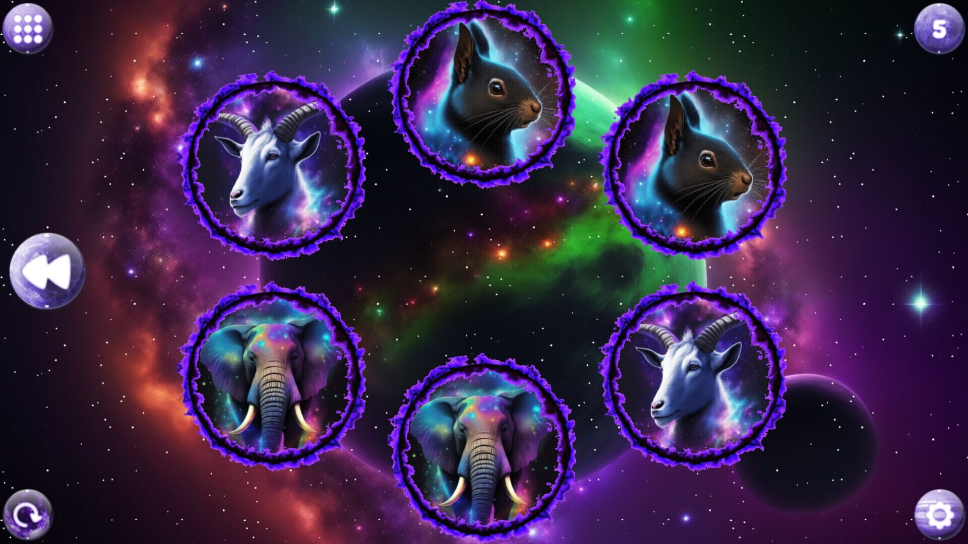 Space Memory: Animals screenshot 1