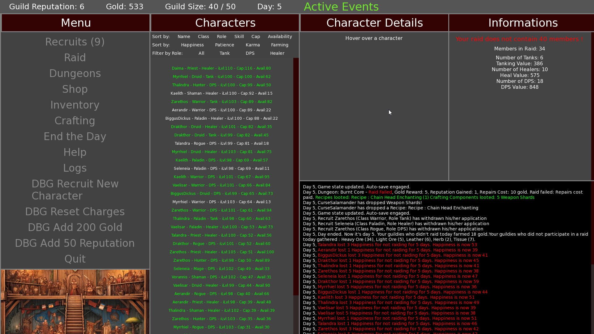 Heroes' Call: A Casual Mmo Guild Sim screenshot 1