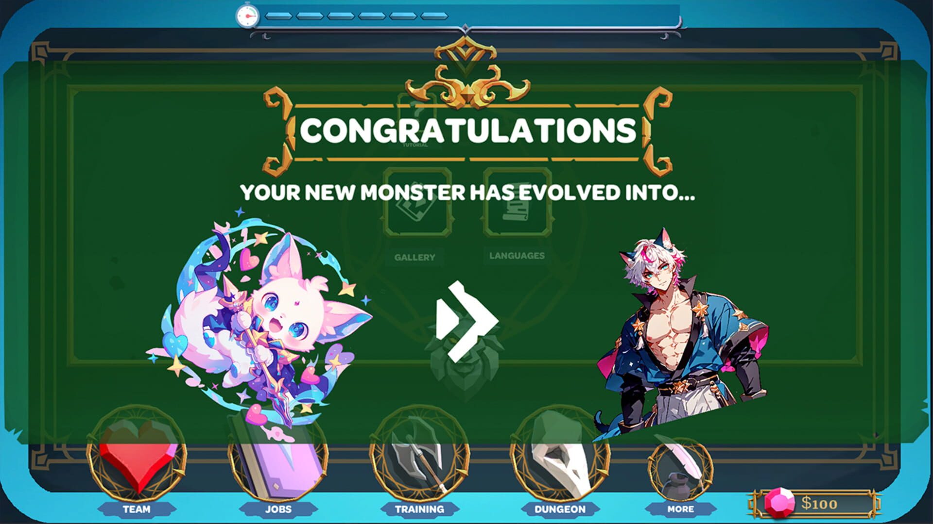Dungeon of Love: Catch Monsters to Make a Perfect Anime Boyfriend screenshot 1
