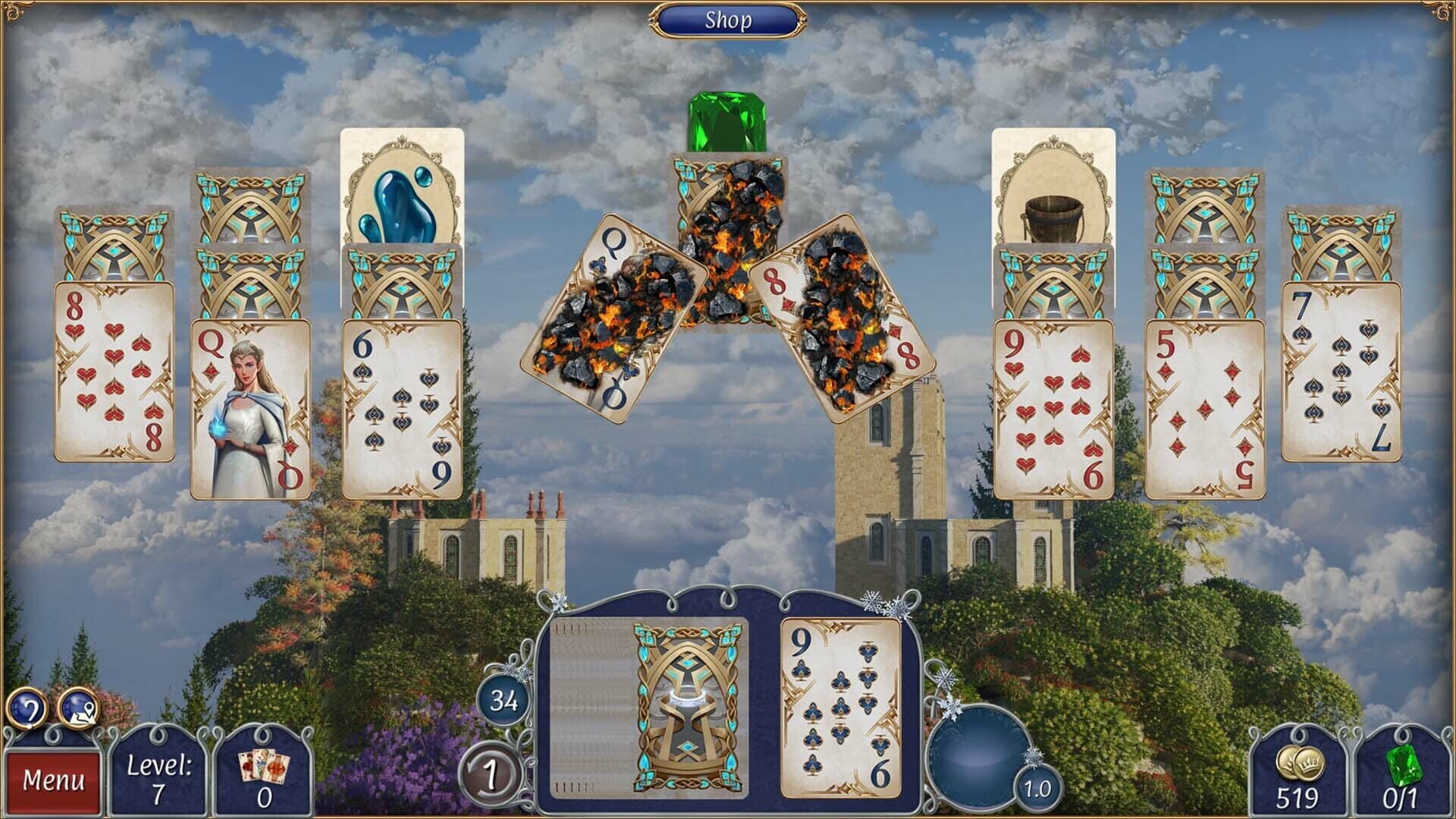 Jewel Match Solitaire Fantasy: Collector's Edition screenshot 1