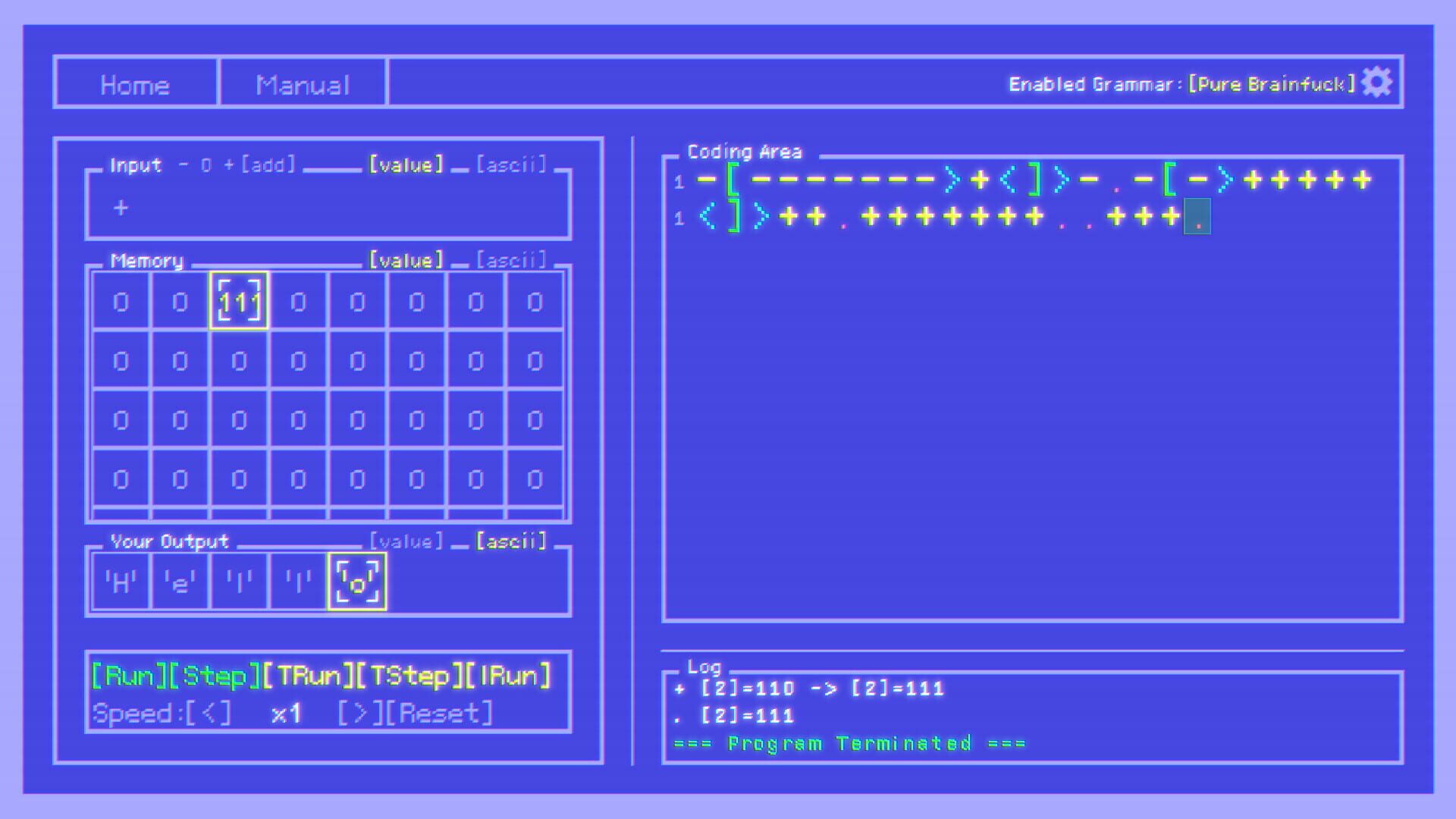 Brainfuck Challenge screenshot 1