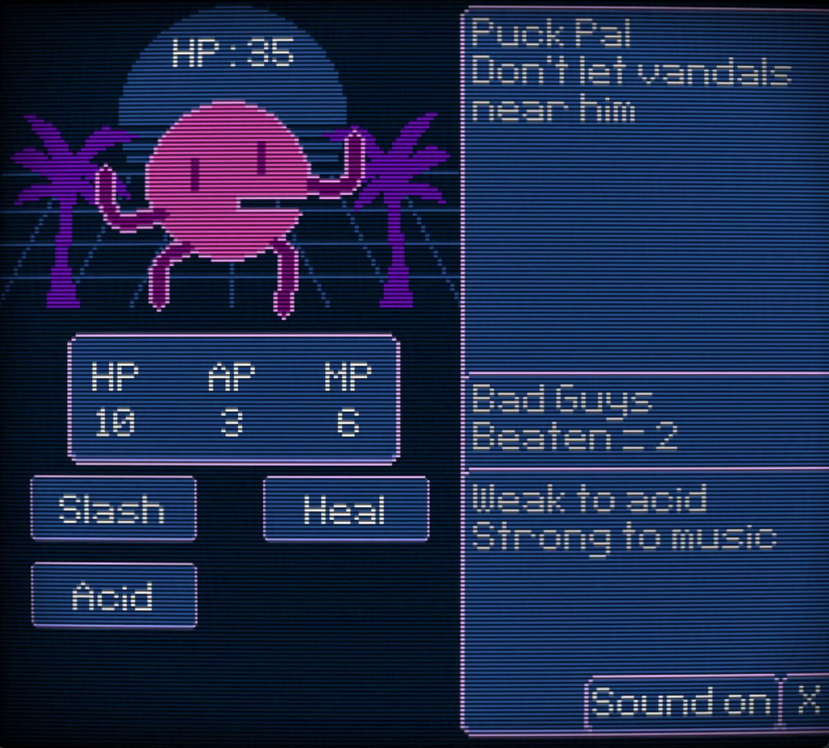 Vaporwave Battler screenshot 1