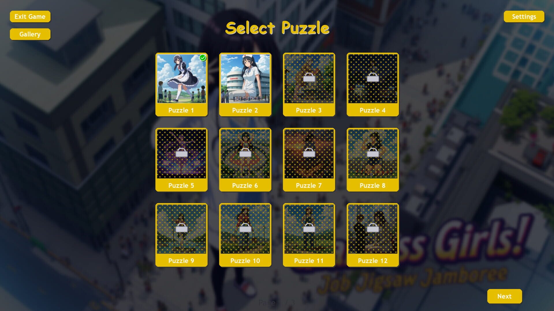 Giantess Girls! Job Jigsaw Jamboree screenshot 1
