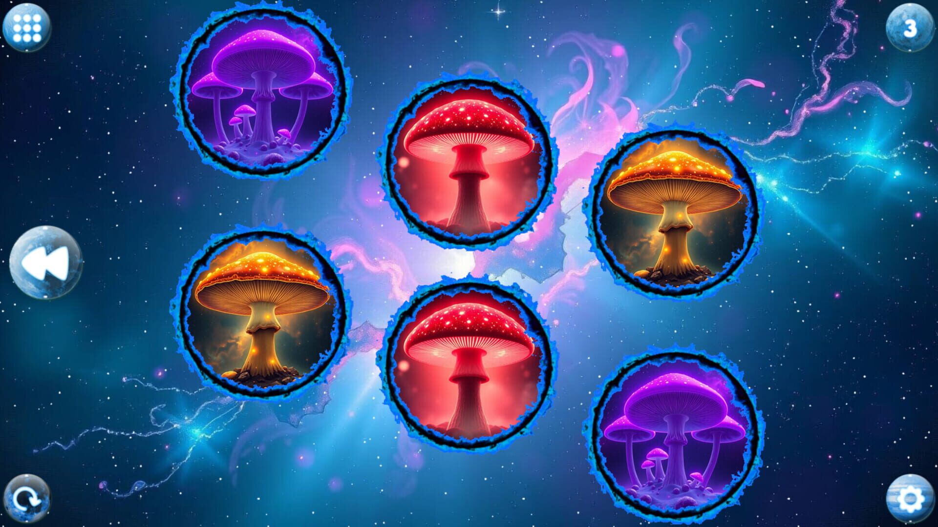 Space Memory: Mushrooms screenshot 1