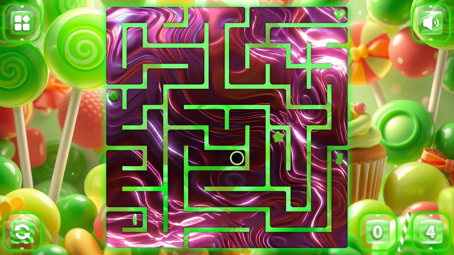 Sweetie Candy Maze: Green Apple screenshot 1