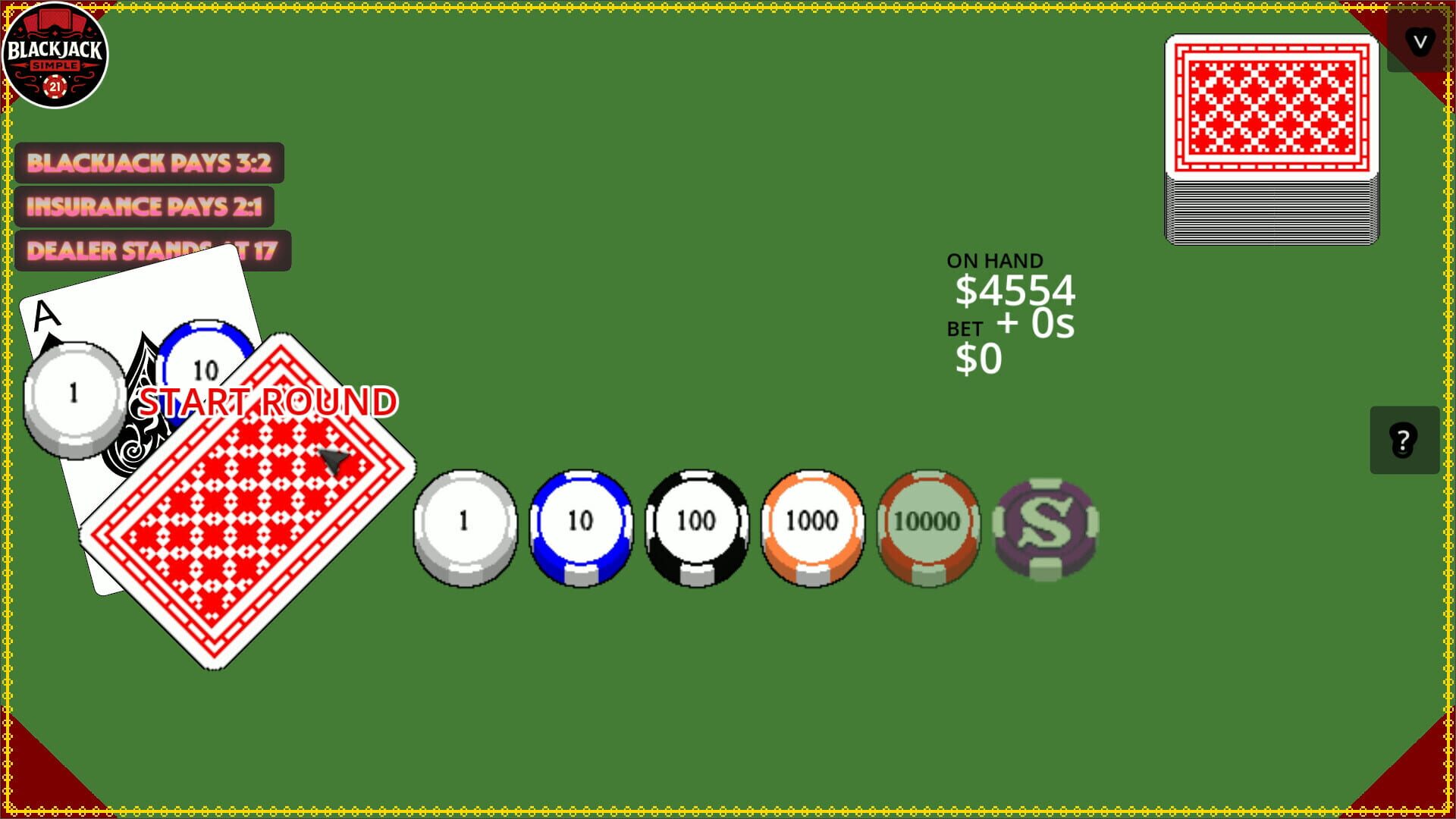 Blackjack Simple screenshot 1