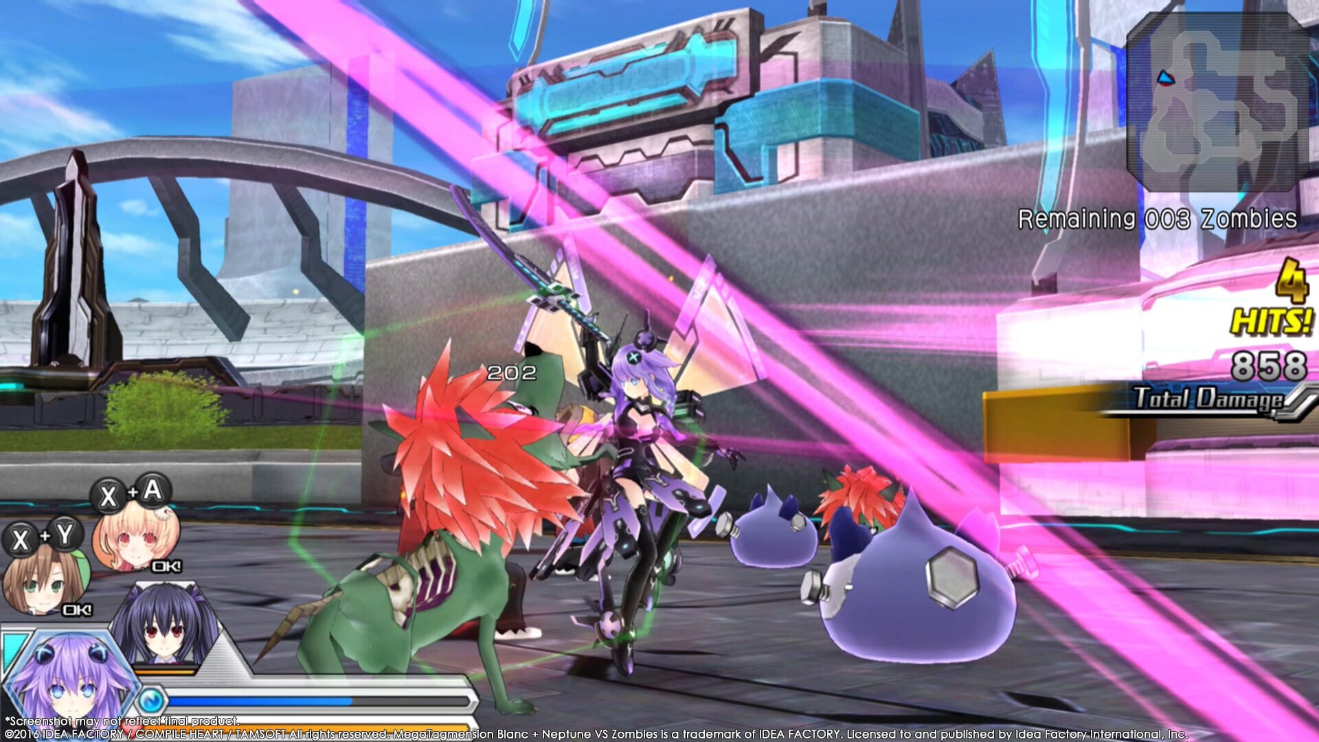 Megatagmension Blanc + Neptune VS Zombies screenshot 1