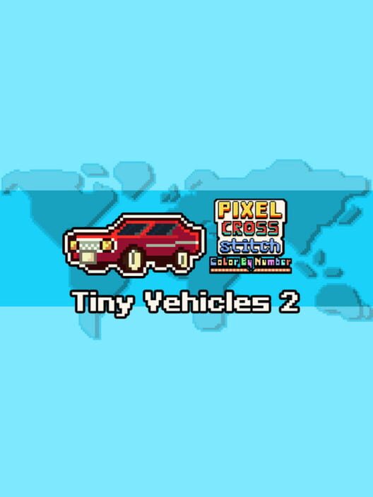 Pixel Cross Stitch: Color by Number - Tiny Vehicles Pack 2