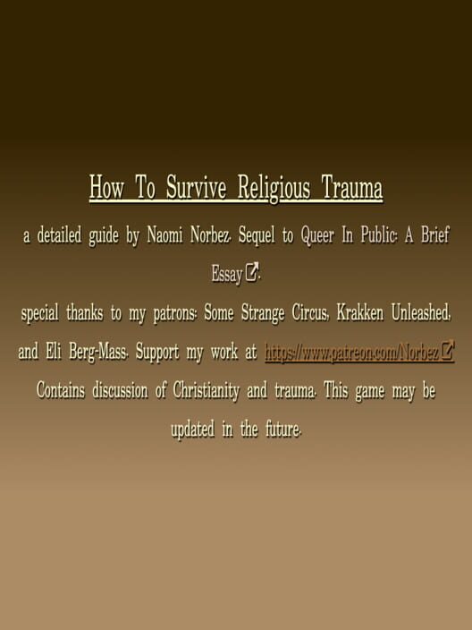 How to Survive Religious Trauma